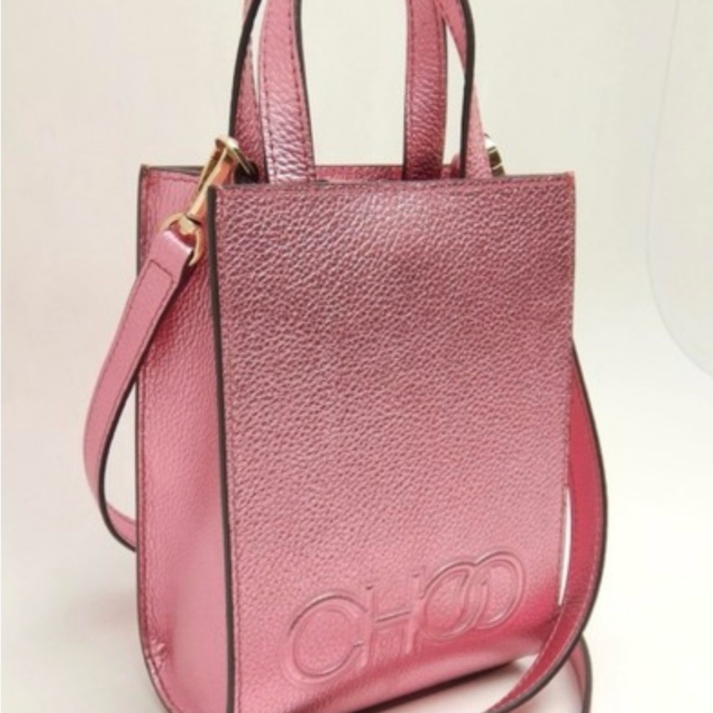 Jimmy Choo Metallic Pink Tote Bag